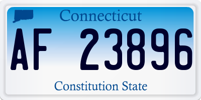 CT license plate AF23896