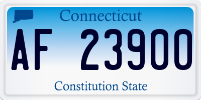 CT license plate AF23900