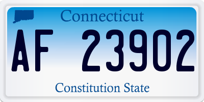 CT license plate AF23902
