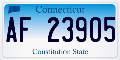 CT license plate AF23905