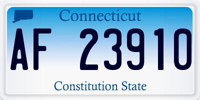 CT license plate AF23910