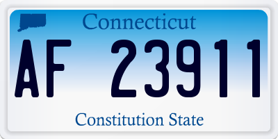 CT license plate AF23911