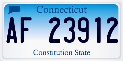 CT license plate AF23912