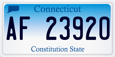 CT license plate AF23920