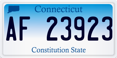 CT license plate AF23923