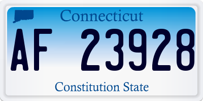 CT license plate AF23928