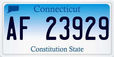CT license plate AF23929