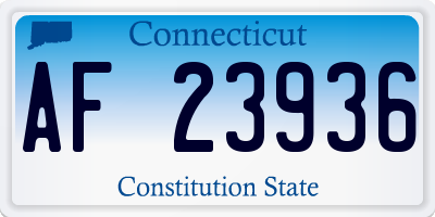 CT license plate AF23936
