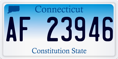 CT license plate AF23946