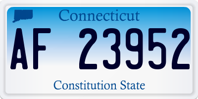 CT license plate AF23952