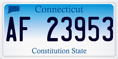 CT license plate AF23953