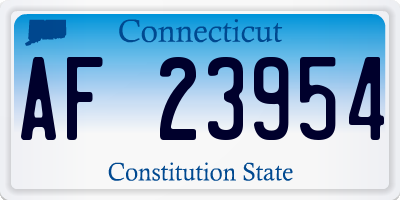 CT license plate AF23954