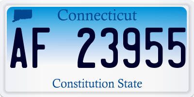 CT license plate AF23955