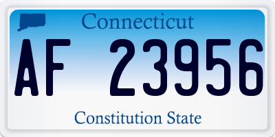 CT license plate AF23956