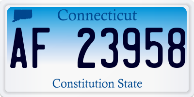CT license plate AF23958