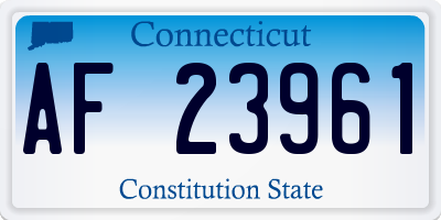 CT license plate AF23961