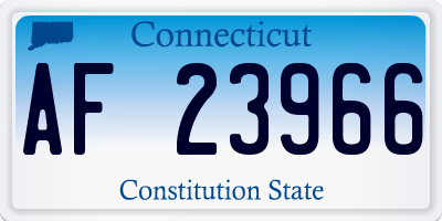 CT license plate AF23966