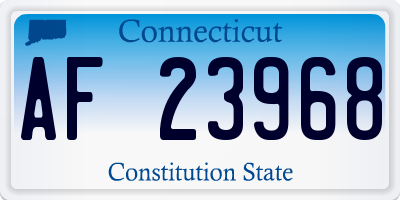 CT license plate AF23968