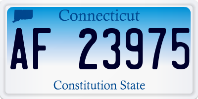 CT license plate AF23975