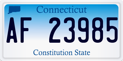 CT license plate AF23985