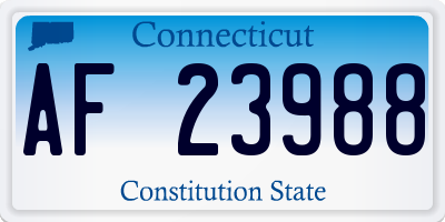 CT license plate AF23988