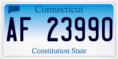 CT license plate AF23990