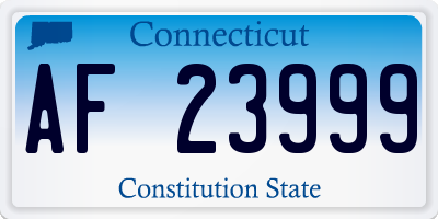 CT license plate AF23999