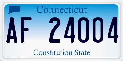 CT license plate AF24004