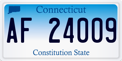 CT license plate AF24009