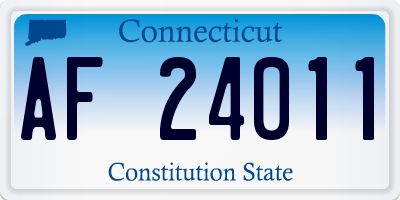 CT license plate AF24011