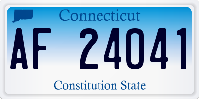CT license plate AF24041