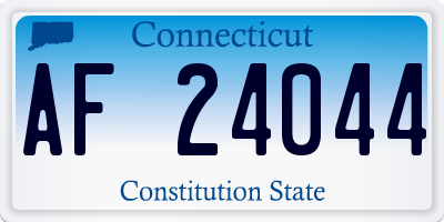 CT license plate AF24044