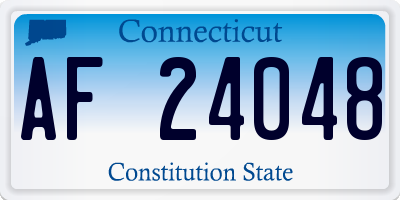 CT license plate AF24048