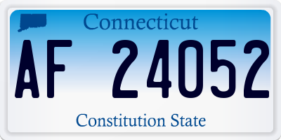CT license plate AF24052