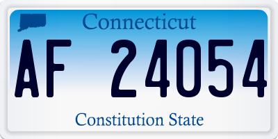 CT license plate AF24054