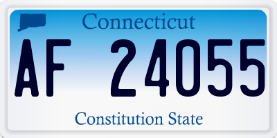 CT license plate AF24055