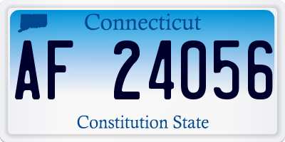 CT license plate AF24056