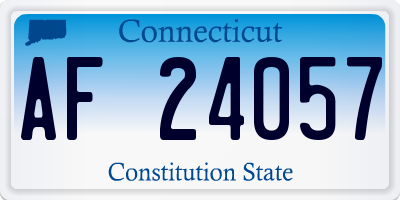 CT license plate AF24057