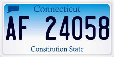 CT license plate AF24058