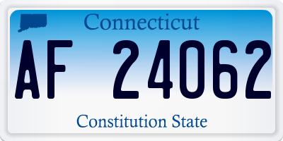 CT license plate AF24062