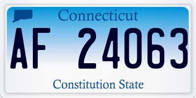 CT license plate AF24063