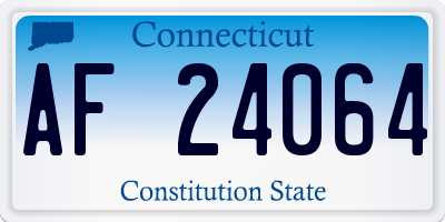 CT license plate AF24064