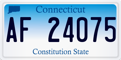 CT license plate AF24075
