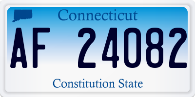 CT license plate AF24082