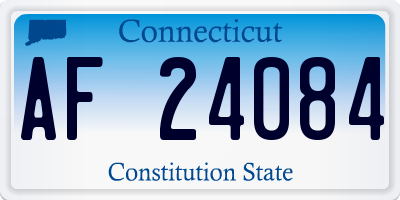 CT license plate AF24084