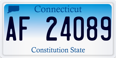 CT license plate AF24089