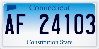 CT license plate AF24103