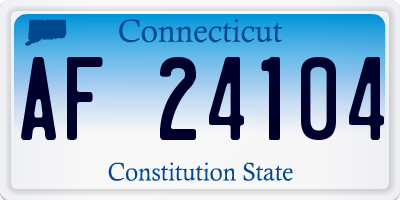 CT license plate AF24104