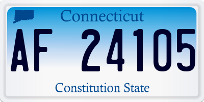 CT license plate AF24105