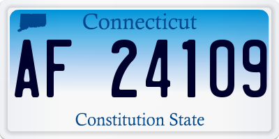 CT license plate AF24109